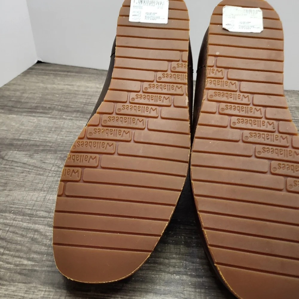 CLARKS Wallabee Shoes Brown Waxed Leather 21621 Men's Size 7.5